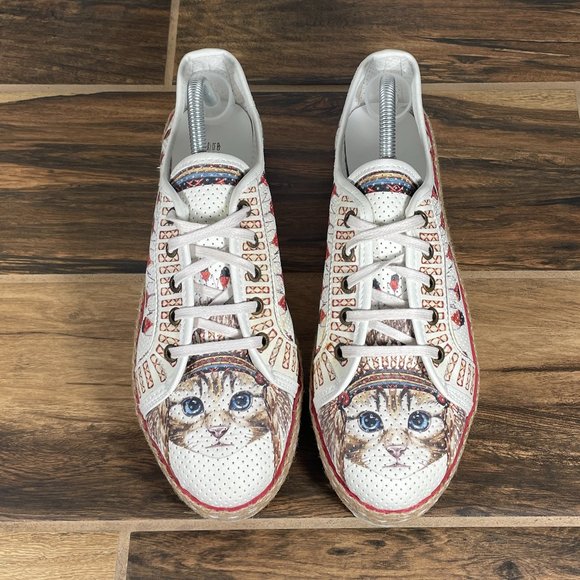 Goby Neefs Womens EU 42 Shoes Multicolor Native American Tribal Cat Sneakers NEW - Picture 14 of 15